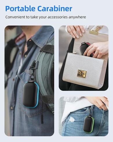 SUNGUY Earbuds Case 4Pack, Rectangle Earbuds Carrying Case, Portable Earphone Case Phone Accessories Organizer with Carabiner for Earphone, in-Ear Headphones, Earbud, SD Card, USB Charging Cable in Kuwait