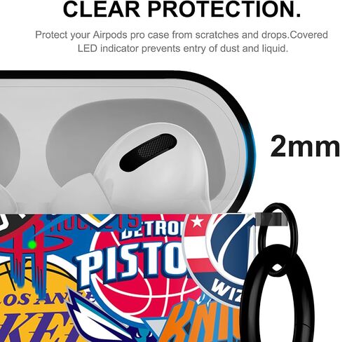 Compatible Airpods Pro 2nd Generation Case Cute Sports Basketball Football Shoe,Protective TPU Soft Cases Cover Rugged for Apple Airpod Pro 2 with Keychain for Women Men in Saudi Arabia