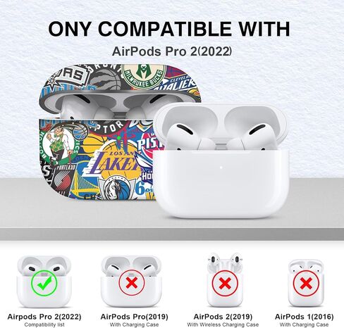 Compatible Airpods Pro 2nd Generation Case Cute Sports Basketball Football Shoe,Protective TPU Soft Cases Cover Rugged for Apple Airpod Pro 2 with Keychain for Women Men in Saudi Arabia