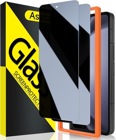 [2 Pack]Asstar Privacy Screen Protector for Samsung Galaxy Z Fold 6,9H Hardness Tempered Glass Front Privacy Samsung Galaxy Z Fold 6 Screen Protector,Anti-Scratch Case Friendly Accessories Bubble Free in Kuwait