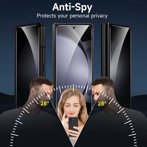 [2 Pack]Asstar Privacy Screen Protector for Samsung Galaxy Z Fold 6,9H Hardness Tempered Glass Front Privacy Samsung Galaxy Z Fold 6 Screen Protector,Anti-Scratch Case Friendly Accessories Bubble Free in Kuwait