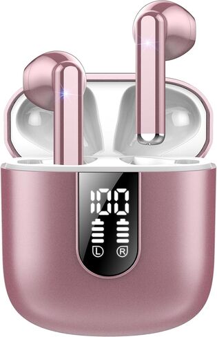 Wireless Earbuds 2024 Bluetooth 5.3 Headphones with HD Mic HiFi Stereo Sound, Wireless Earphones with Dual LED Display Touch Control, IPX7 Waterproof 30H Playtime Ear Buds for iOS Android, Dunkelblau in Saudi Arabia