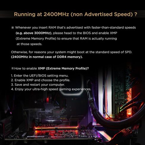 【RGB DDR4 RAM】 GIGSASTONE Game PRO 32GB Kit (2x16GB) DDR4-3200MHz PC4-25600 CL16-20-20-40 Intel XMP 2.0 AMD Ryzen 1.35V UDIMM 288 Pin ذاكرة سطح المكتب للألعاب عالية الأداء غير ECC - أسود in Saudi Arabia