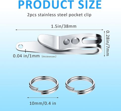 Molain 2Pcs Pocket Bag Suspension Clip with Keychain, Zinc Alloy Bag Waist Belt Hanging Clip Key Buckles Portable Pocket Clip in Saudi Arabia