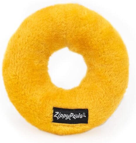 ZippyPaws - Jumbo Donutz - Strawberry - Interactive Pet Donut Toys for Dogs with Embroidered Sprinkles, Soft, No Stuffing, Durable Large Breed Dog & Puppy Toys with Squeaker in Kuwait