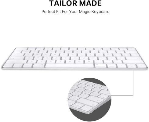 غطاء حماية رقيق للغاية للوحة المفاتيح EooCoo Magic مناسب للوحة المفاتيح السحرية iMac MLA22LL/A A1644، وملحقات iMac - شفاف من مادة TPU in Kuwait