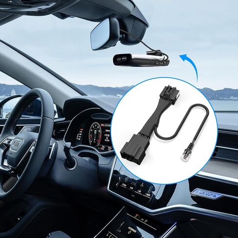 Radar Detector Power Adapter,RJ11 Plug,Compatible with Ford Bronco, F150 and More(16P TypeA),Connects to Rearview Mirror,Radar Dash Cam Charger Adapter Cable,Clean Install in Saudi Arabia