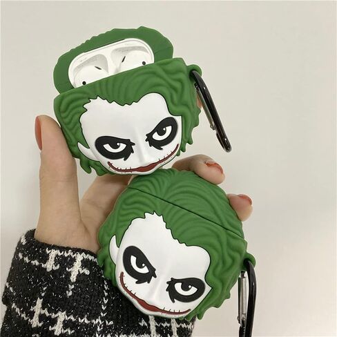 for AirPods Pro Case Cover, Cartoon Soft Silicone Protective Case for Apple AirPod Pro 2nd/1st Generation for Women Men, Cute AirPods Pro 2/Pro Case with Keychain (Black 1) in Saudi Arabia