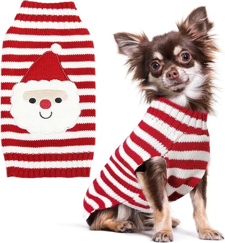 PETCARE Dog Christmas Sweater Black Ugly Funny Cute Cartoon Reindeer Cat Sweaters Jumper Holiday Dog Clothes Puppy Sweaters for Small Medium Large Dogs Fall Winter Outfits Xmas Dog Costume,XX-Small in Kuwait