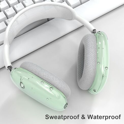 Case Cover for AirPods Max Headphones, Clear Soft TPU Earcup Cover for AirPods Max, Anti-Scratch Transparent Accessories Skin Protector for Apple AirPods Max New USB-C (2024), Clear in Saudi Arabia