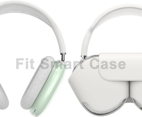 Case Cover for AirPods Max Headphones, Clear Soft TPU Earcup Cover for AirPods Max, Anti-Scratch Transparent Accessories Skin Protector for Apple AirPods Max New USB-C (2024), Clear in Saudi Arabia