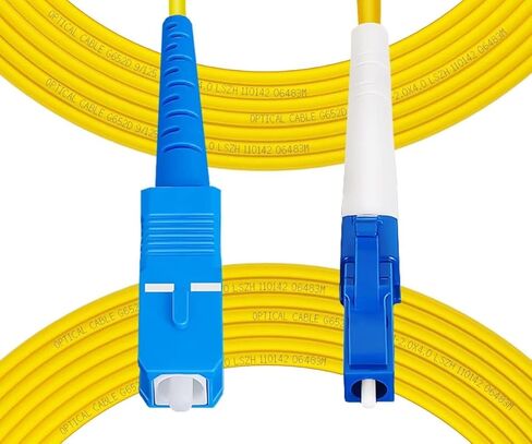 Fibergaga-1m(3ft) OS2 SC/UPC to LC/UPC Fiber Patch Cable Single Mode Fiber, Simplex, Length Option: 0.5M(1.6ft)-100m(328ft) 9/125µm 2.0mm Cable Diameter Fiber Optic Cable, OS1/OS2 Compatible in Kuwait
