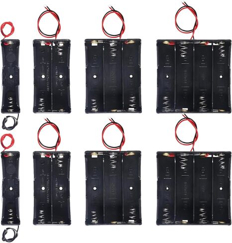 DIANN 8 قطعة 18650 حامل بطارية 3.7 فولت 7.4 فولت 11.1 فولت 14.8 فولت 18650 حامل بطارية مع أسلاك 18650 حامل بطارية 2 فتحات 18650 حامل بطارية 3 فتحات 18650 حامل بطارية 4 فتحات in Kuwait