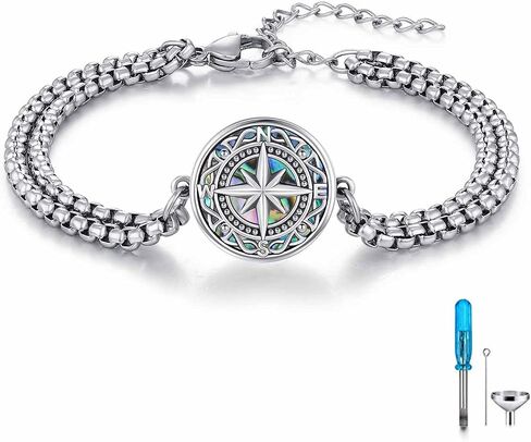 Compass Bracelet for Women 925 Sterling Silver Compass Bracelet for Graduation Cetic Compass Jewelry Bracelet for Women in Kuwait