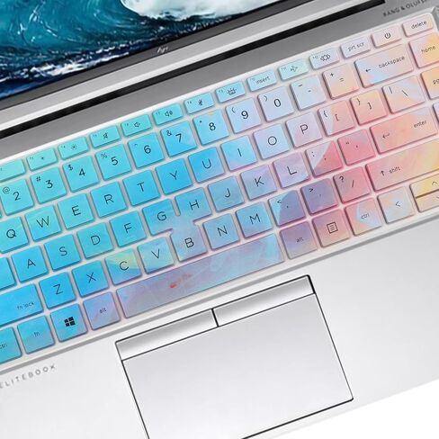 Keyboard Cover for HP EliteBook 840 845 G7 G8 14 inch Laptop Notebook PC Model Accessories Keyboard Protective Skin (Not fit New 840 845 G9 G10 G11)-Black in Saudi Arabia