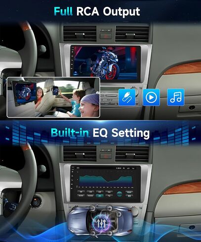 Carplay اللاسلكي لسيارة Toyota Camry 2006 2007 2008 2009 2010 2011 Android Car Stereo، Android Auto MirrorLink، شاشة لمس 9 بوصة 1080P IPS بلوتوث GPS HiFi 16EQ RCA FM Radio SWC WiFi AHD كاميرا احتياطية in Saudi Arabia