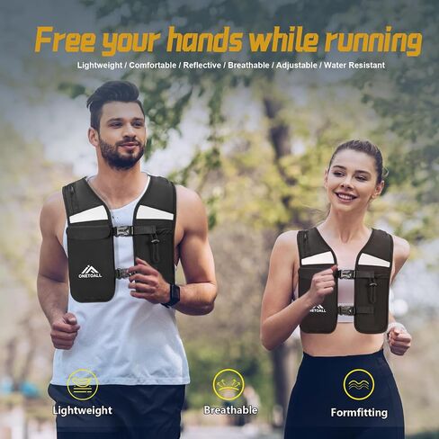 Running Hydration Vest, Breathable Running Vest for Men Women, Lightweight Reflective Hydration Vest for Trail Hiking Cycling in Saudi Arabia