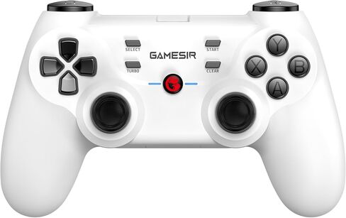 وحدة تحكم لاسلكية GameSir T3s للتبديل، نوافذ الكمبيوتر الشخصي، وحدة تحكم بلوتوث مع وظيفة توربو، صدمة مزدوجة، 25 ساعة من وقت اللعب لأجهزة Android/iPhone/Android TV Box/الكمبيوتر اللوحي (أبيض) in Kuwait