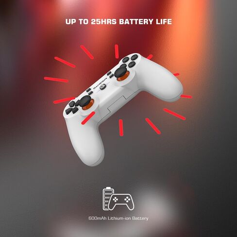 وحدة تحكم لاسلكية GameSir T3s للتبديل، نوافذ الكمبيوتر الشخصي، وحدة تحكم بلوتوث مع وظيفة توربو، صدمة مزدوجة، 25 ساعة من وقت اللعب لأجهزة Android/iPhone/Android TV Box/الكمبيوتر اللوحي (أبيض) in Kuwait