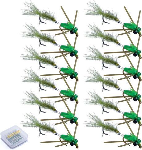 Goture Fly Fishing Flies, Damselflies Dragonflies Dry Wet Flies Streamers Nymphs for Fly Fishing,Trout Flies Fly Lures,Fly Fishing Assortment Kit for Bass Trout Steelhead Salmon,Fishing Gifts for Men in Saudi Arabia