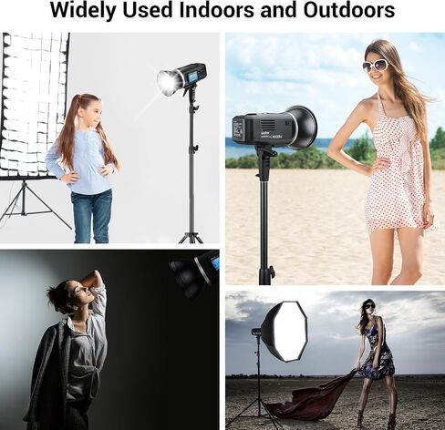 Godox AD600BM Outdoor Flash Strobe Light, 600Ws Bowens Mount Flash Monolight, 2.4G Wireless X System, GN87 1/8000 HSS Portable Lamp, with Godox AD-R6 Standard Reflector, 80cmX80cm /32"X32"Softbox in Saudi Arabia