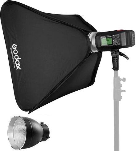 Godox AD600BM Outdoor Flash Strobe Light, 600Ws Bowens Mount Flash Monolight, 2.4G Wireless X System, GN87 1/8000 HSS Portable Lamp, with Godox AD-R6 Standard Reflector, 80cmX80cm /32"X32"Softbox in Saudi Arabia