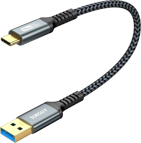 SUNGUY 10Gbps Android Auto USB Cable 1FT, 3A USB C 3.1 Gen2 Cable Data Transfer, USB C CarPlay Cable Fast Charging Compatible with iPhone 16 15 Pro/Pro Max/Plus, Samsung T7, Galaxy S23 S22 Ultra, SSD in Saudi Arabia