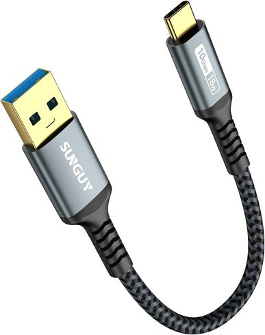 SUNGUY 10Gbps Android Auto USB Cable 1FT, 3A USB C 3.1 Gen2 Cable Data Transfer, USB C CarPlay Cable Fast Charging Compatible with iPhone 16 15 Pro/Pro Max/Plus, Samsung T7, Galaxy S23 S22 Ultra, SSD in Saudi Arabia