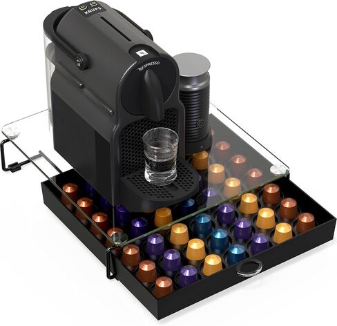 Deco Brothers Tempered Glass Coffee Pod Holder, Fits 42 OriginalLine Pods in Kuwait