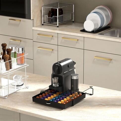 Deco Brothers Tempered Glass Coffee Pod Holder, Fits 42 OriginalLine Pods in Kuwait