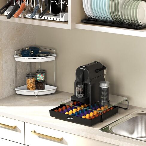 Deco Brothers Tempered Glass Coffee Pod Holder, Fits 42 OriginalLine Pods in Kuwait