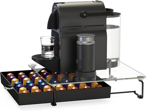Deco Brothers Tempered Glass Coffee Pod Holder, Fits 42 OriginalLine Pods in Kuwait