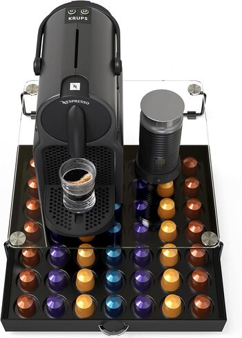 Deco Brothers Tempered Glass Coffee Pod Holder, Fits 42 OriginalLine Pods in Kuwait