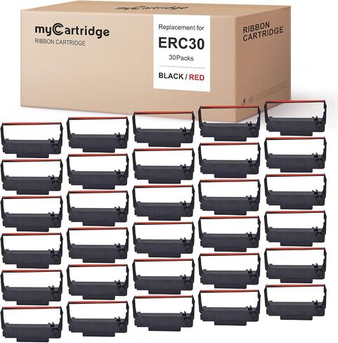 myCartridge 24 Pack ERC30 ERC-30 ERC 30 34 38 B/R Compatible with Ribbon Cartridge Used with Epson ERC30/ERC34/ERC38,TM-U220,Bixolon GRC-220BR,M188B,BTP-M300 Printer (Black and Red) | Compatible with Epson ERC30/ERC34/ERC38,TM-U220,Bixolon GRC-220BR,M188B in Saudi Arabia
