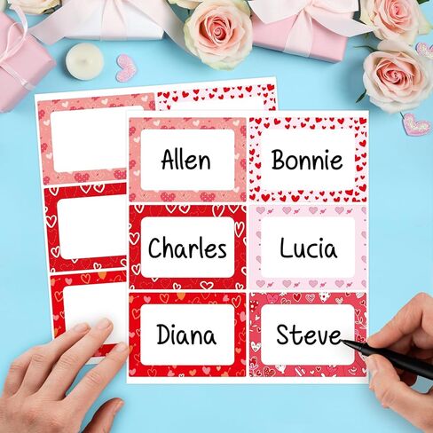 104 قطعة من ملصقات علامات الاسم للملاحظات الموسيقية - 3 بوصة × 2.5 بوصة ملصقات اسم ذاتية اللصق ملصقات هدايا للفصول الدراسية والحفلات والمكتب والمؤتمرات المنزلية in Kuwait