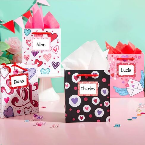 104 قطعة من ملصقات علامات الاسم للملاحظات الموسيقية - 3 بوصة × 2.5 بوصة ملصقات اسم ذاتية اللصق ملصقات هدايا للفصول الدراسية والحفلات والمكتب والمؤتمرات المنزلية in Kuwait