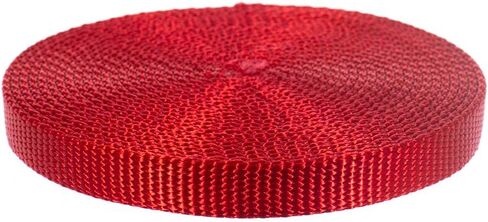 Rope and Cord Nylon Webbing – 1/2 in. Multipurpose Webbing for Cargo Straps, Pulley Lines, and More! – Red, 5 Yards in Saudi Arabia
