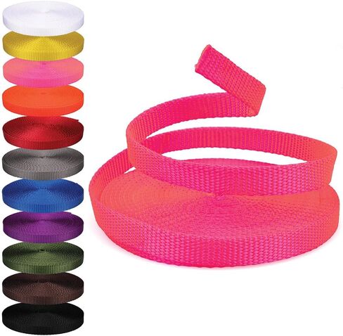 Rope and Cord Nylon Webbing – 1/2 in. Multipurpose Webbing for Cargo Straps, Pulley Lines, and More! – Red, 5 Yards in Saudi Arabia