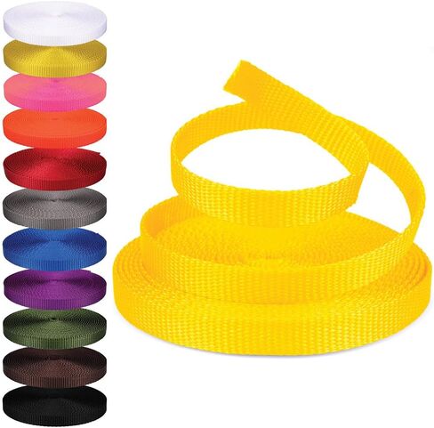 Rope and Cord Nylon Webbing – 1/2 in. Multipurpose Webbing for Cargo Straps, Pulley Lines, and More! – Red, 5 Yards in Saudi Arabia