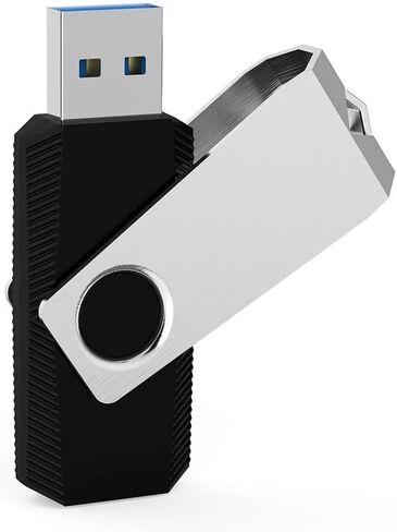 64 GB Flash Drive, Aiibe USB Flash Drive Thumb Drive 64GB Memory Stick Zip Drive Swivel Design Pen Drive Fold Storage Jump Drive 64 G USB 2.0 Black in Kuwait
