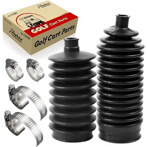 Roykaw Golf Cart Steering Rack and Pinion Boot Kit/Steering Bellows for Club Car DS 1997-up Gas and Electric Models, Replaces OEM #1013035, 101880001, Include Stainless Steel Ties