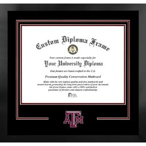Campus Images NCAA Texas A&M Aggies Unisex Spirit Diploma Manhattan Black Frame with Bonus Lithograph, Black, One Size (TX953MBSD-16125)
