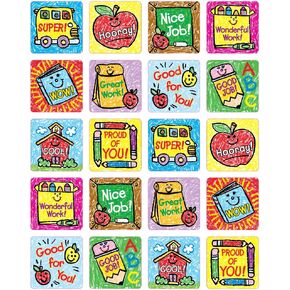 Carson Dellosa 120 Inspirational Stickers for Kids, 6 Sheets of Incentives With Positive Affirmations for Prizes, Reward Chart, School Supplies for Teachers, Classroom Must Haves