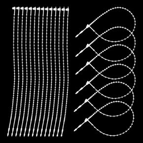 2000 Pcs Snap Lock Pin Tag Fastener Adjustable Security Beaded Loop Tie Plastic for Attach Tags to Products Gift (Transparent, 3 Inch)