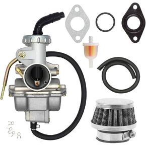 PZ20 Carburetor for TaoTao Kazuma Baja 70cc 90cc 110cc 125cc NST SunL Chinese Quad 4 Stroke ATV Go Kart Pit Dirt Bike CRF50F XL75 CRF80F XR50R with Air Fuel Filter