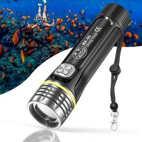 Seafrogs Dive Light, 3000 Lumen Scuba Diving Flashlight with 3 Modes, IPX8 Scuba Light Snorkeling Light for Diving Underwater Sports,Night Fishing, 6500K-8000K