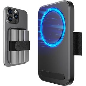 JSAUX Magnetic SSD Clip Designed for iPhone 15 Pro & Pro Max, Fast Charging While Recording RroRes to SSD & M.2, with Adjustable Velcro Strap and Powerful Magnet to Hold External Storage-Upgraded