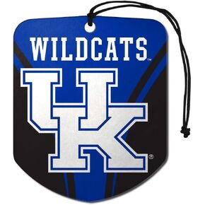 FANMATS 61617 NCAA Kentucky Wildcats معطر هواء للسيارة معلق، عبوتان، رائحة ثلج أسود، مزيل للرائحة، تصميم درع مع شعار الفريق in Kuwait
