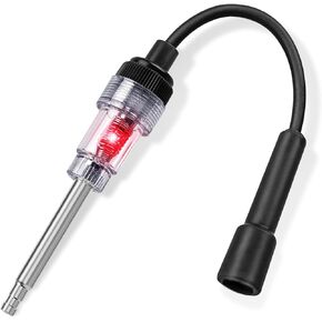 Inline Spark Plug Tester, Straight Boot Engine Ignition Tester, Auto Internal External Engine Armature Diagnostic Detector for Motorcycle Lawn Mower, Car Accessories