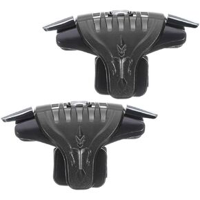 MECCANIXITY Gaming Trigger Mobile Game Controller 1 Pair Double Side Fire Keys Shooter Sensitive Black for 4.7-6.5 Inch Cell Phone